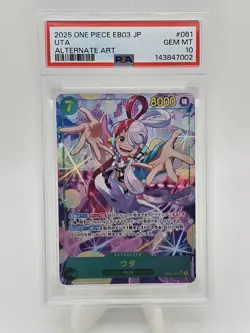 2025 One Piece JP EB03 Uta SEC Alternate Art PSA 10 - Image 1
