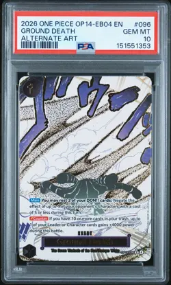 2026 ONE PIECE OP14-EB04-THE AZURE SEA'S SEVEN ALTERNATE ART GROUND DEATH PSA 10 - Image 1