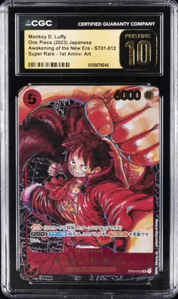 2023 ONE PIECE JPN AWAKENING OF THE NEW ERA SR MONKEY D. LUFFY CGC 10 PRISTINE - Image 1