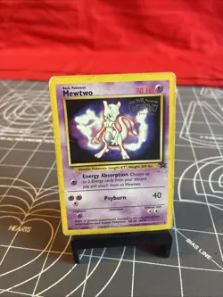 Vintage 1999 Pokemon Mewtwo #3 Promo Card Heavily Played - Image 1