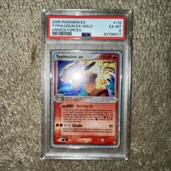 2005 Pokemon Typhlosion EX Holo Card #110 Unseen Forces PSA 6 - Image 1