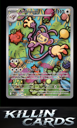 Ambipom - 107/094 107/094 Pokemon Illustration Rare ME02: Phantasmal Flames Card - Image 1
