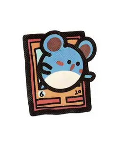 Pokemon Derpy Fan Art Mini Card Sticker 1.25" Marill - Image 1