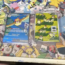 Pokemon TCG Pidgeot ex & Pidgey OBF Holo 2 Card Lot English 2023 - Image 1