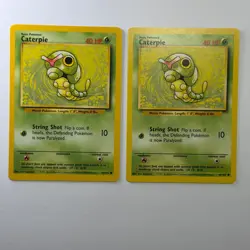Pokemon TCG Caterpie Base Set #45/102 2-Card Lot WOTC Vintage 1999 - Image 1