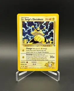 Pokemon 2000 Gym Heroes Lt. Surge’s Electabuzz #6 Holo WOTC Card - Image 1