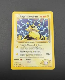 Pokemon 2000 Gym Heroes Lt. Surge’s Electabuzz #6 Holo WOTC Card - Image 3