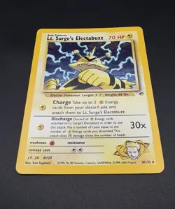 Pokemon 2000 Gym Heroes Lt. Surge’s Electabuzz #6 Holo WOTC Card - Image 4
