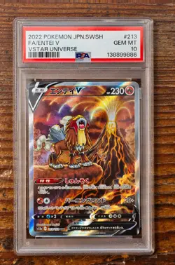PSA 10 Entei V 213/172 VSTAR Universe SAR Special Art Rare s12a Pokemon Card - Image 1