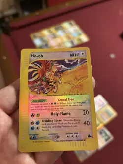 Pokemon Ho-oh Skyridge Holo Rare Crystal Type Card 149/144 80 HP 2003 - Image 1
