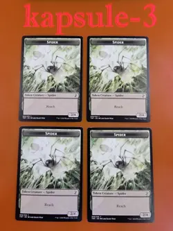4x Spider | TOKEN 006/015 | Time Spiral Remastered | MTG Magic Cards - Image 3