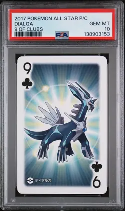 2017 POKEMON AS PLAYING CARDS 9 OF CLUBS DIALGA PSA 10 - Image 1