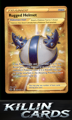 Rugged Helmet (Secret) 228/198 Pokemon Secret Rare SWSH06: Chilling Reign Card N - Image 1