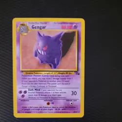 Gengar 20/62 Fossil Non-Holo Rare Unlimited LP Pokemon Card 1999 - Image 1