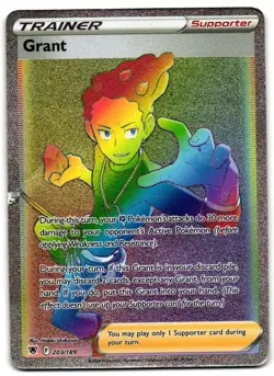 Grant 203/189 - Astral Radiance Rare Rainbow Pokemon TCG - DMG Card - Image 1