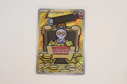 Pokemon Gimmighoul TCG Holo Illustration Rare Card 198/182 Sv04: Paradox Rift - Image 1