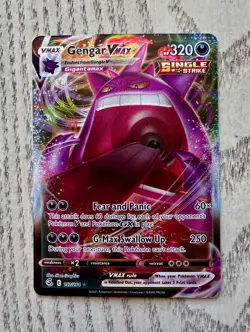 Gengar VMAX 157/264 Fusion Strike NM Near Mint Pokemon Card - Image 1