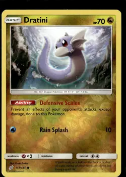 Pokemon Dratini 117/181 Team up Reverse Holo Common 2 Card Lot - Image 1