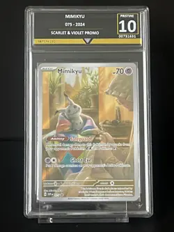 Pokemon TCG Mimikyu Scarlet & Violet Promo Card 075/Promo GetGraded Pristine 10 - Image 1