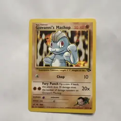 Pokemon Giovanni’s Machop Vintage Card Gym Challenge #72/132 Wotc 2000 - Image 1