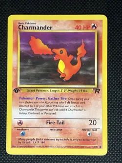 Pokemon Charmander Common 1st Edition 50/82 Team Rocket 40 HP English Card - Image 1