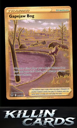 Gapejaw Bog 213/195 Pokemon Secret Rare SWSH12: Silver Tempest Card NM - Image 1