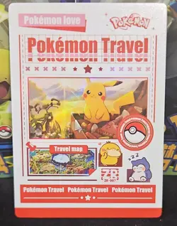 Pokemon Mengka Card Pikachu - Foil Promo ZR-007 Pokemon Travel Card - Image 1