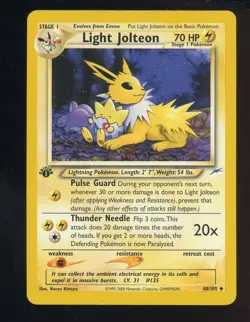 2000 Pokemon Neo Destiny 1st Edition #48 Light Jolteon - Image 1