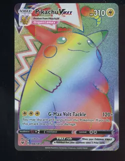 2020 Pokemon SWSH Vivid Voltage Secret #188 Full Art Pikachu XMAX - Image 1