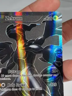 Zekrom 114/114 Black & White Base Full Art Holo Ultra Rare Pokemon - Image 3