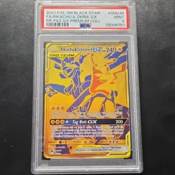 2021 Pokemon Pikachu & Zekrom GX SM Black Star SM248 Full Art Promo Holo PSA 9 - Image 1