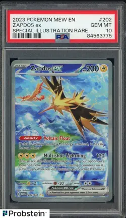 2023 Pokemon Mew En #202 Zapdos ex Special Illustration Rare PSA 10 GEM MINT - Image 1