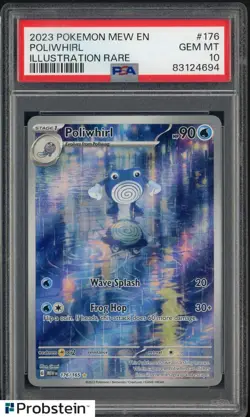 2023 Pokemon Mew En #176 Poliwhirl Illustration Rare PSA 10 GEM MINT - Image 1
