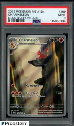 2023 Pokemon Mew En #169 Charmeleon Illustration Rare PSA 9 MINT - Image 1