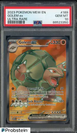 2023 Pokemon Mew En #189 Golem ex Ultra Rare PSA 10 GEM MINT - Image 1
