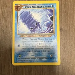 Pokemon Dark Omanyte 37/105 Neo Destiny Uncommon 40 HP Stage 1 Regular Nintendo - Image 1