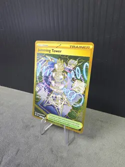 Jamming Tower 243/182 Sv10: Destined Rivals Gold Secret Rare Pokemon TCG NM - Image 2