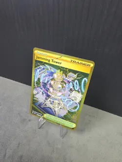 Jamming Tower 243/182 Sv10: Destined Rivals Gold Secret Rare Pokemon TCG NM - Image 3