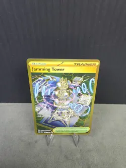 Jamming Tower 243/182 Sv10: Destined Rivals Gold Secret Rare Pokemon TCG NM - Image 4