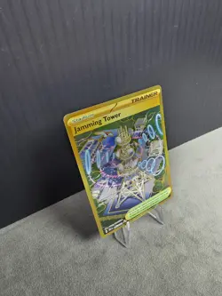 Jamming Tower 243/182 Sv10: Destined Rivals Gold Secret Rare Pokemon TCG NM - Image 5