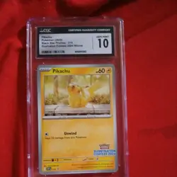 Pikachu - Black Star Promo 214 Illustration Contest 2024 Pokemon CGC Gem Mint 10 - Image 1
