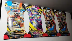 Pokemon mega evolution sleeved booster packs x4 brand new factory sealed - Image 2