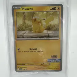 2025 POKEMON SVP EN-SV BLACK STAR PROMO ILLUSTRATION CONTEST 2024 PIKACHU PSA 10 - Image 2