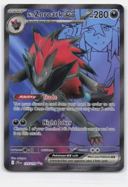 N'S ZOROARK EX 175/159 ULTRA RARE JOURNEY TOGETHER POKEMON LIGHTLY PLAYED - Image 2