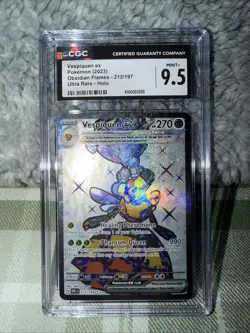 POKEMON TCG VESPIQUEN EX OBSIDIAN FLAMES 212/197 HOLO CGC MINT+ 9.5 - Image 1