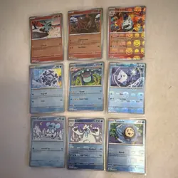 Pokemon TCG BLK EN 9 Masterball Card Lot Volcarona Heatmor Larvesta Cryogonal - Image 1