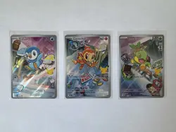 Pokemon 30th Anniversary First Partner Chimchar, Piplup, Turtwig Set of 3 Promo - Image 1