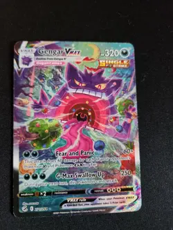 Pokemon TCG Gengar VMAX Secret Alt Art Holo Fusion Strike 271/264 [DAMAGED] - Image 1