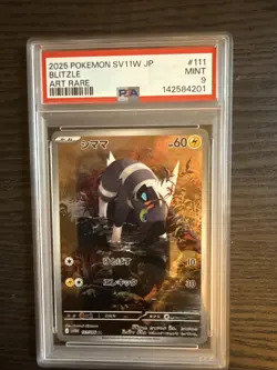 Blitzle 111/086 Art Rare 2025 Pokemon Japanese White Flare SV11W PSA 9 Mint - Image 1