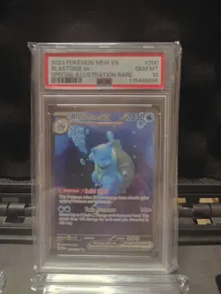 Pokemon Blastoise ex 200/165 Scarlet & Violet 151 Special Illustration Rare PSA… - Image 1